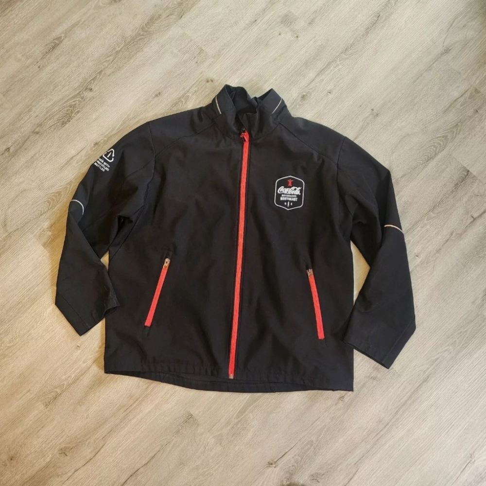Mens Coca Cola Recycled Bottle Jacket Black Size XL